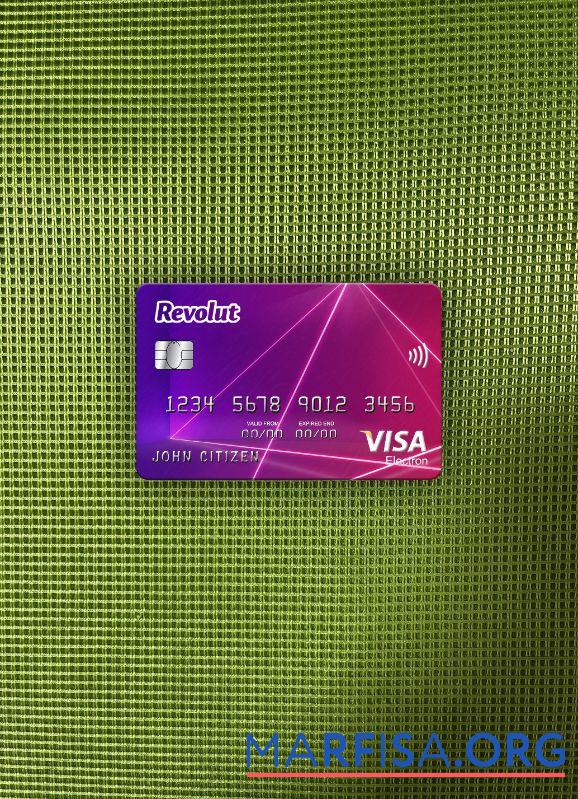 Printable United Kingdom Revolut visa card photolook front template